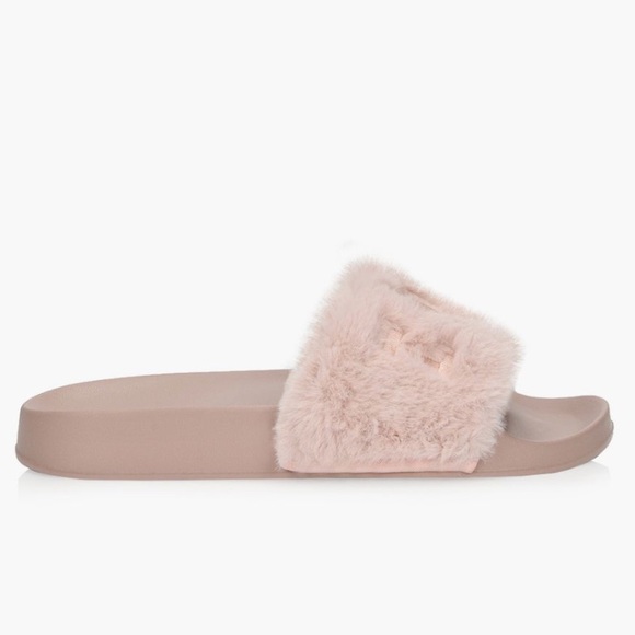 [Brand New] The WISHBONE Collection / Jaclyn /Pink Faux Fur sandal / Size 9 - Picture 11 of 12